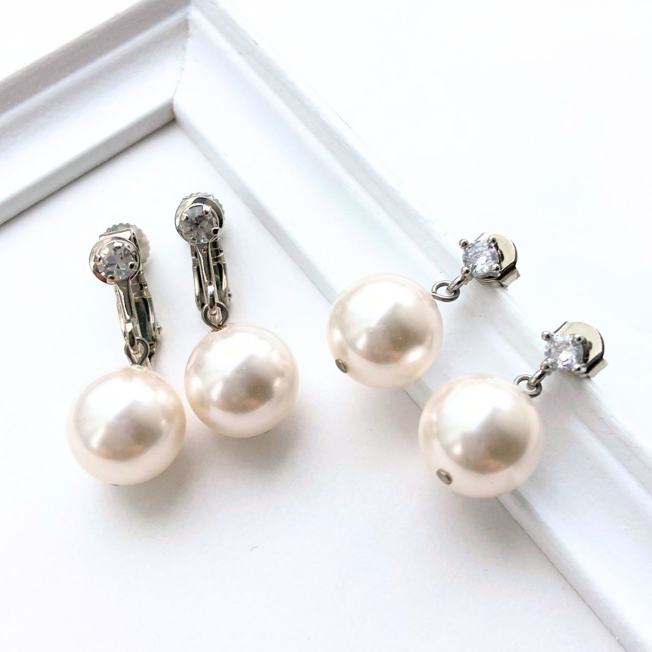 10mmパールジルコニアピアス・イヤリング