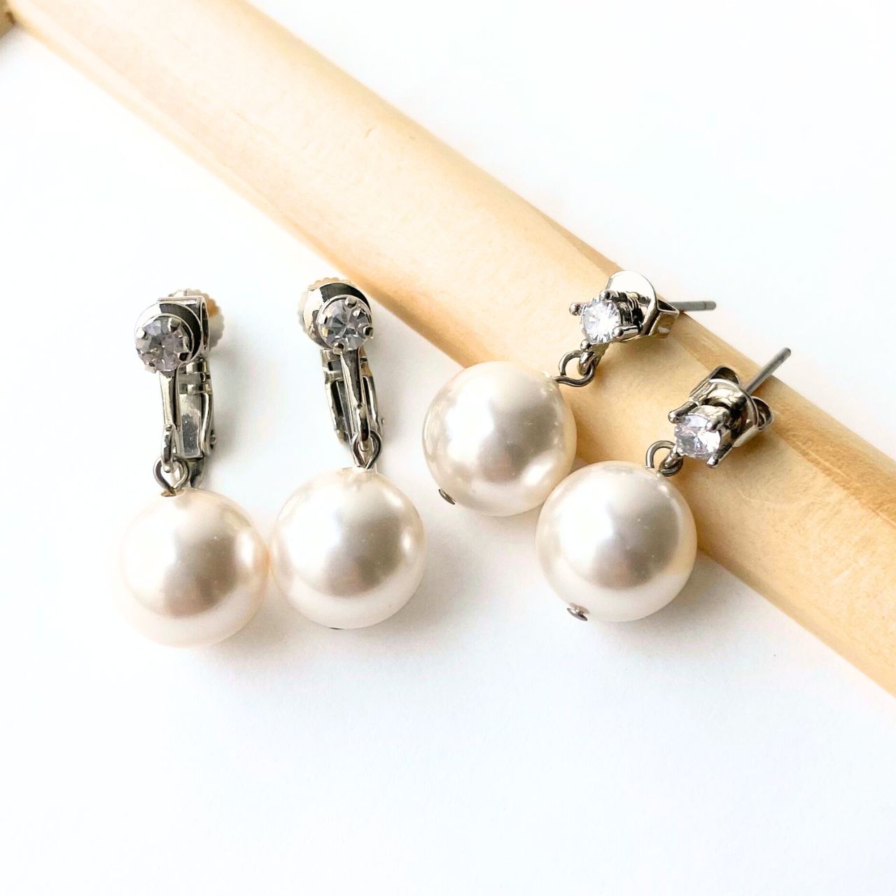 10mmパールジルコニアピアス・イヤリング