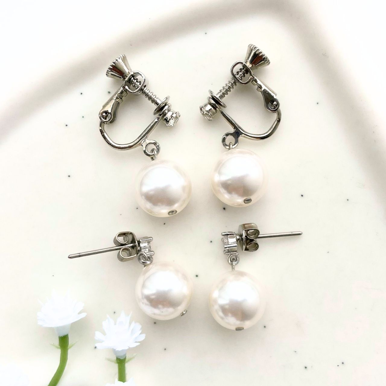 10mmパールジルコニアピアス・イヤリング