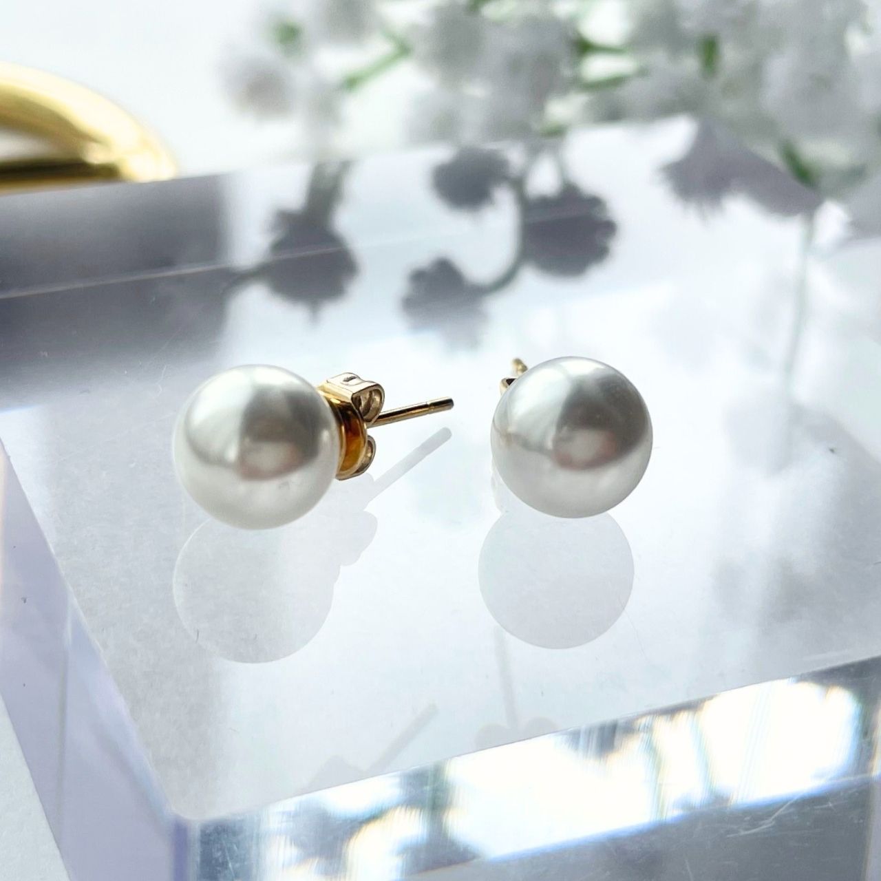 2wayパールノットピアス A21