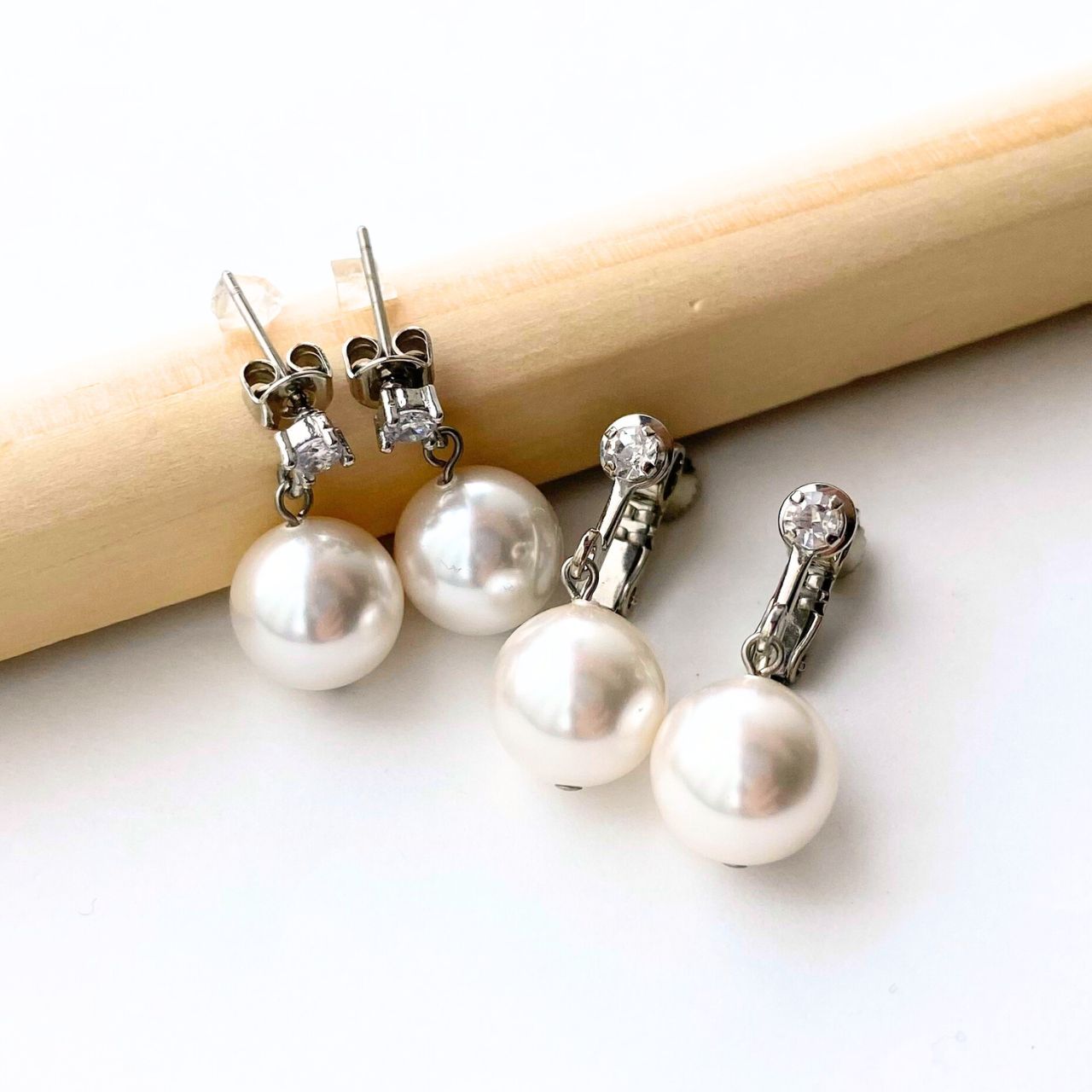 10mmパールジルコニアピアス・イヤリング