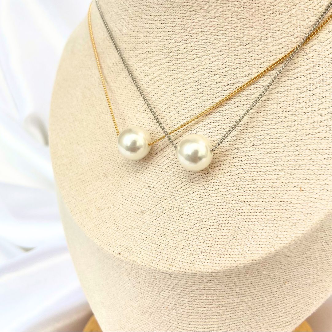 一粒パールネックレス 10mm