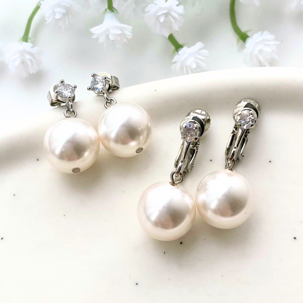 10mmパールジルコニアピアス・イヤリング