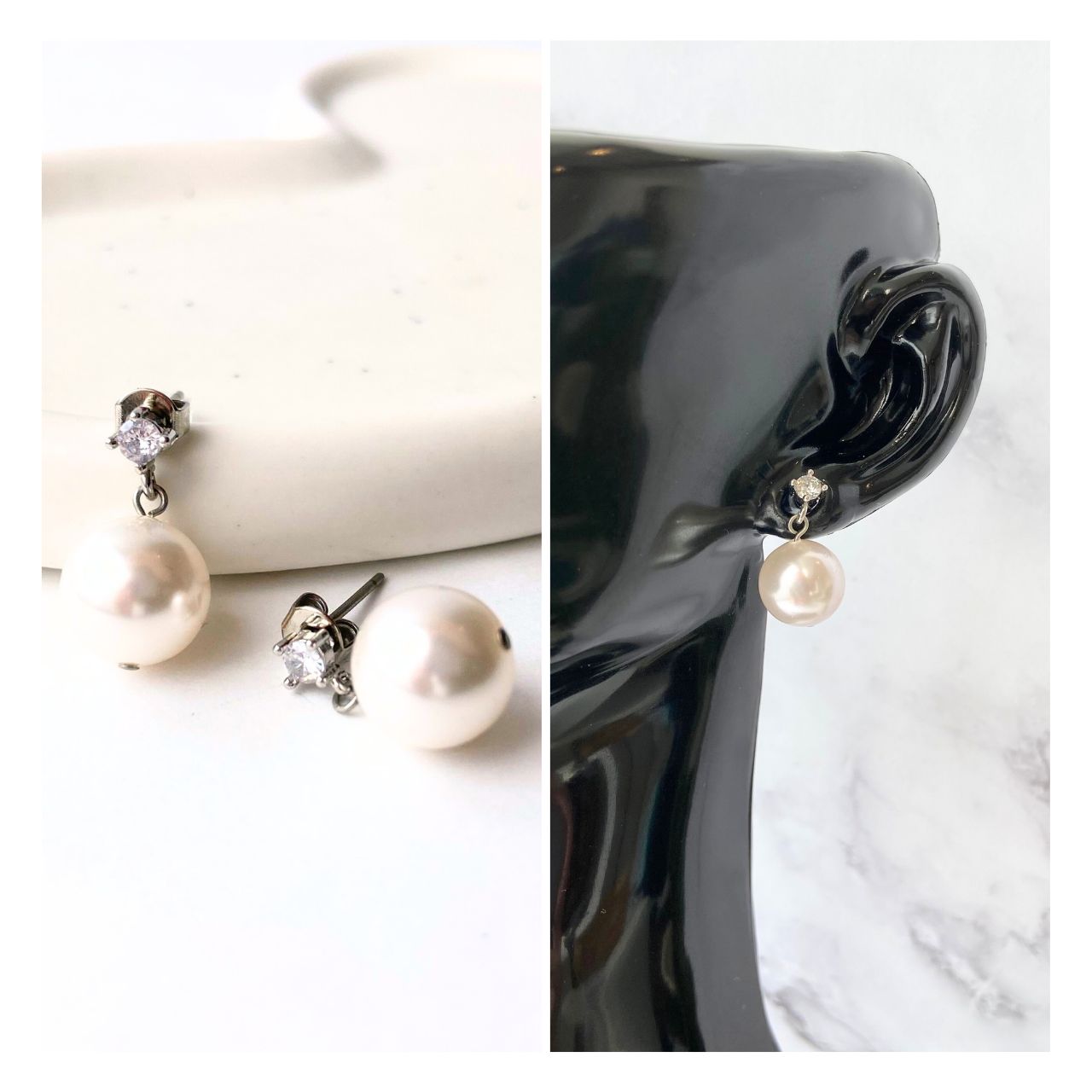 10mmパールジルコニアピアス・イヤリング
