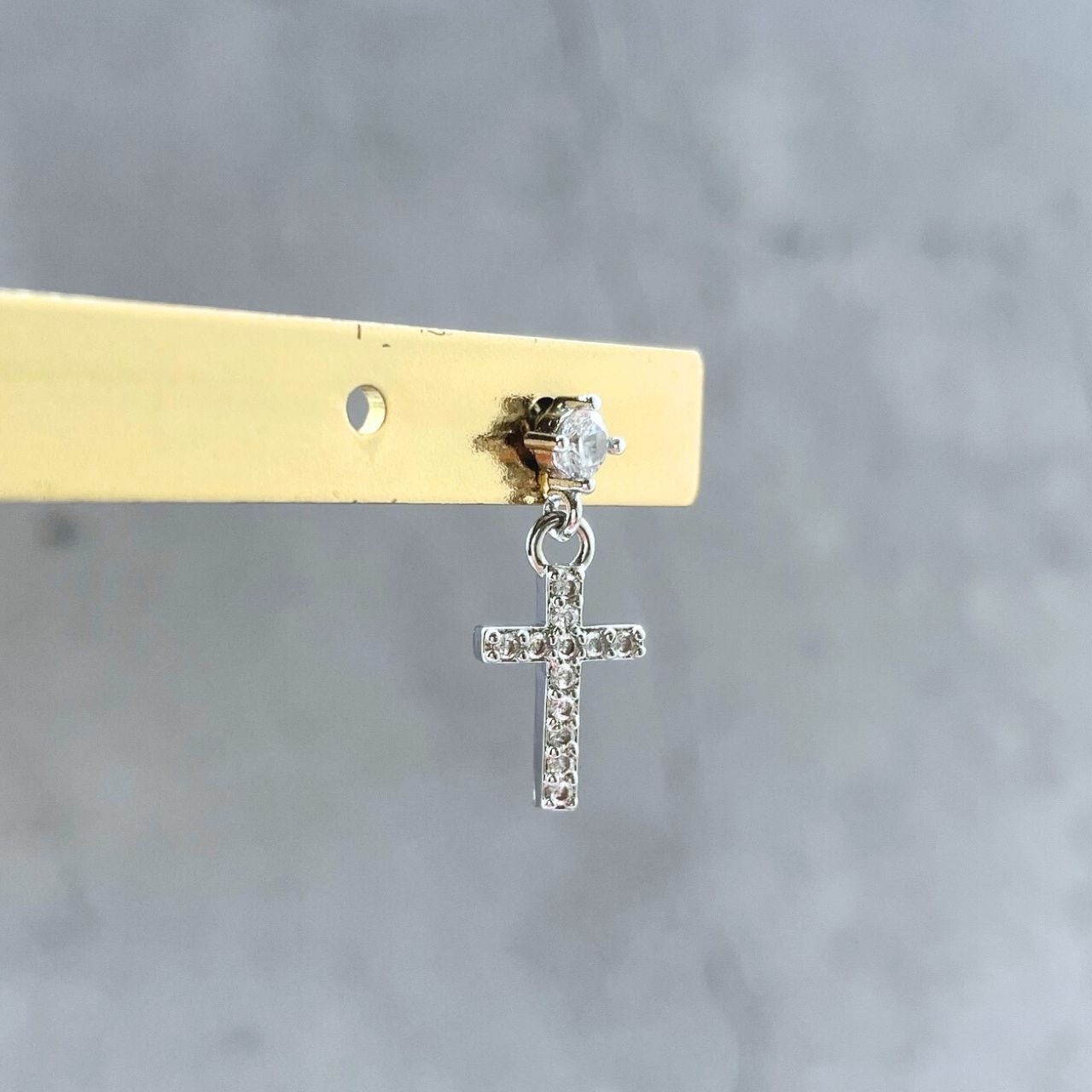 ジルコニアクロスピアス ゴールド シルバー