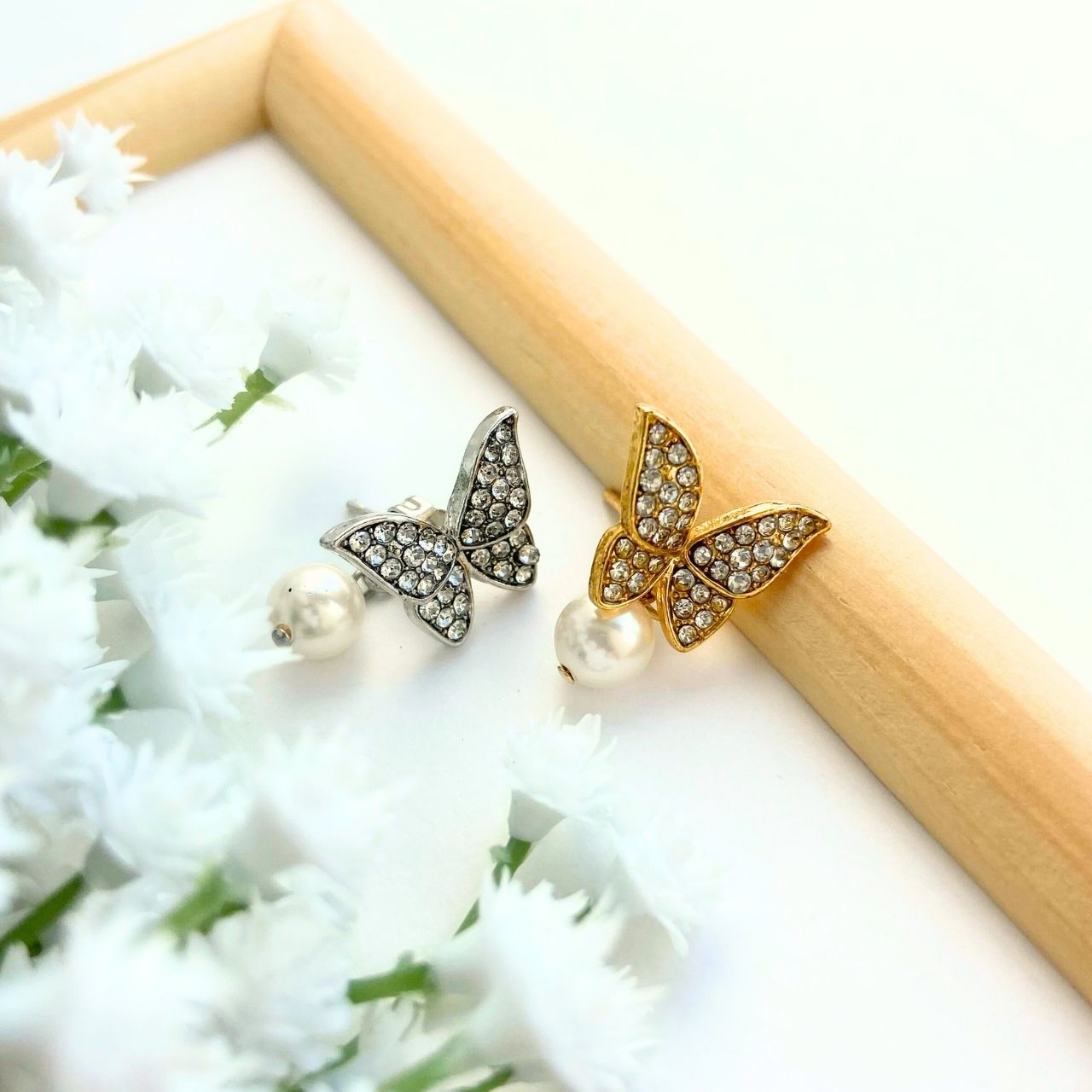 2wayバタフライパールピアス
