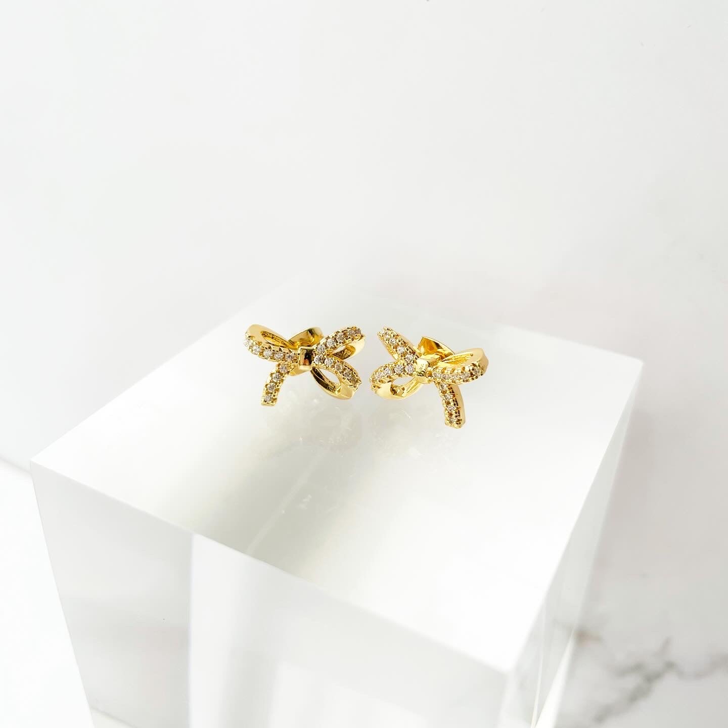 2wayリボンバックキャッチピアス A80