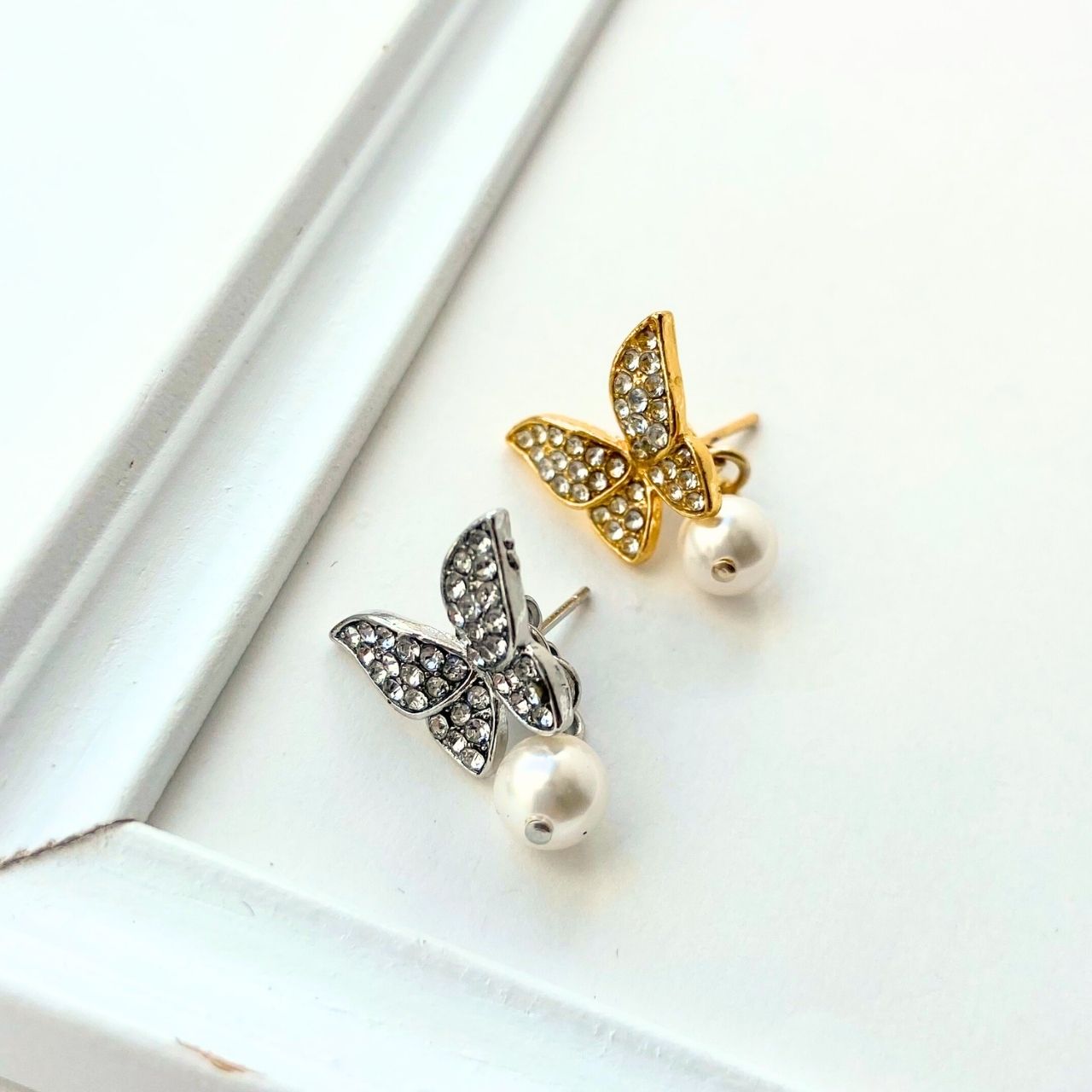 2wayバタフライパールピアス