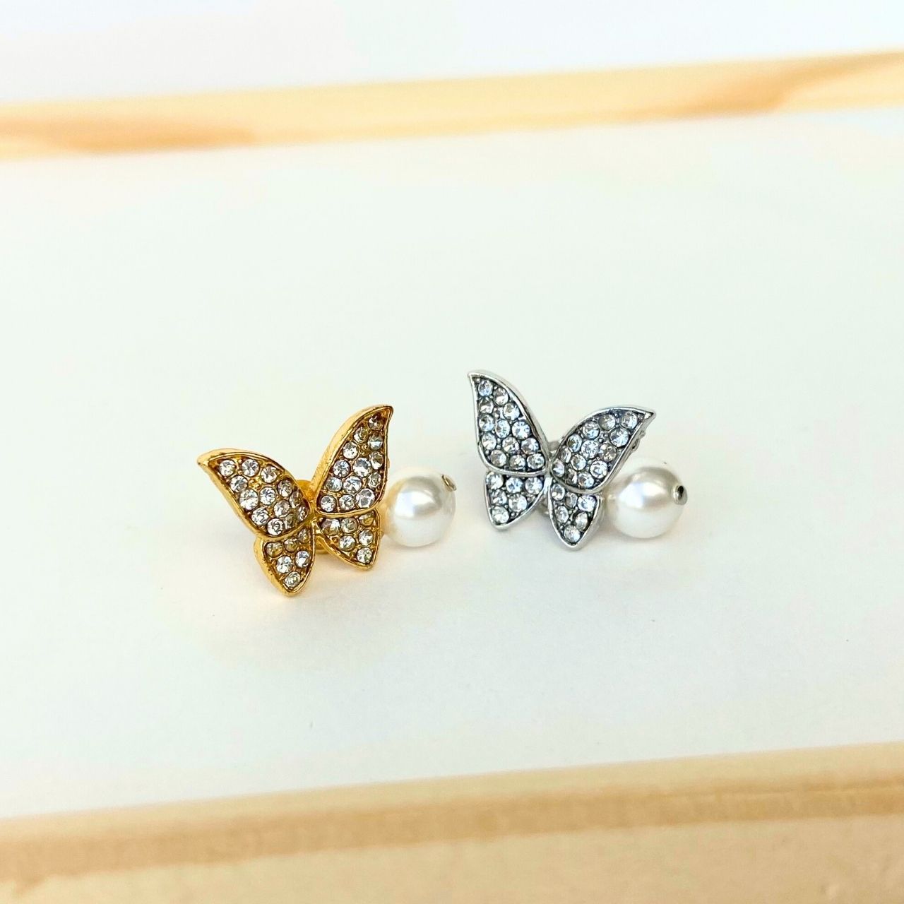 2wayバタフライパールピアス