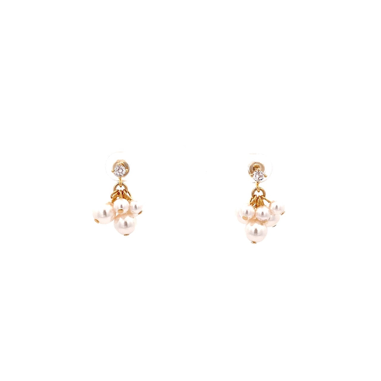 【金具変更可能】バブルパールジルコニアピアス