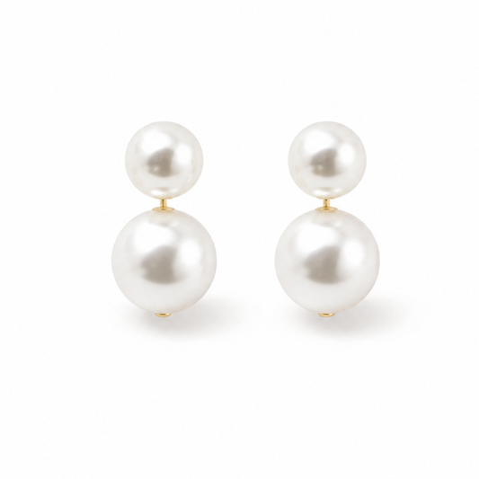 2way 2連パール10mm×6mmピアス