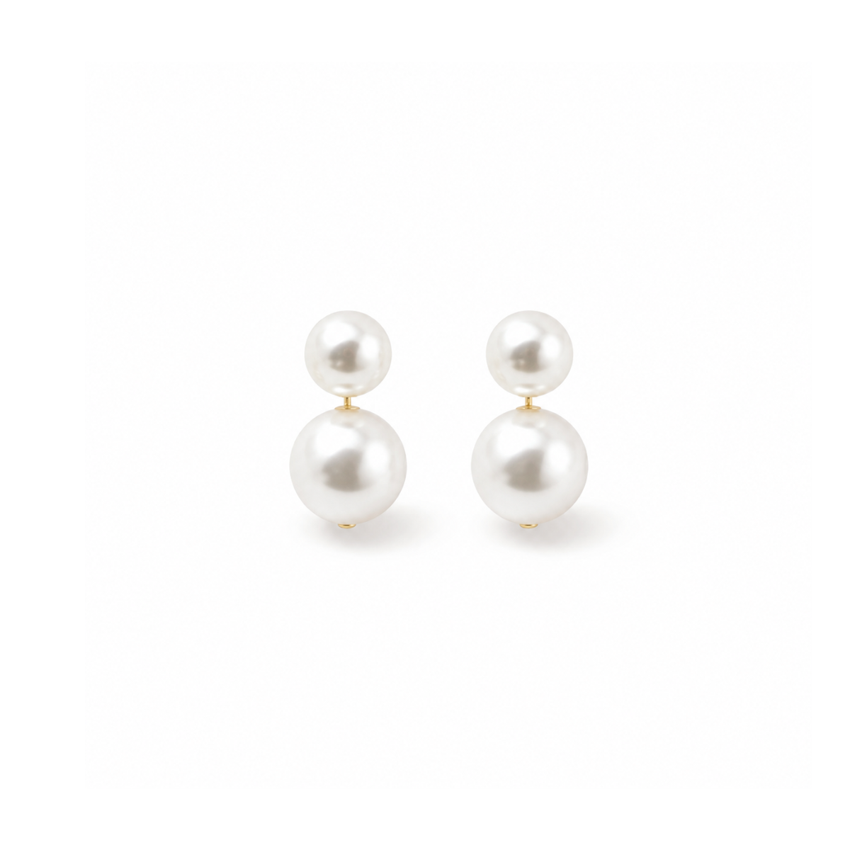 2way 2連パール10mm×6mmピアス