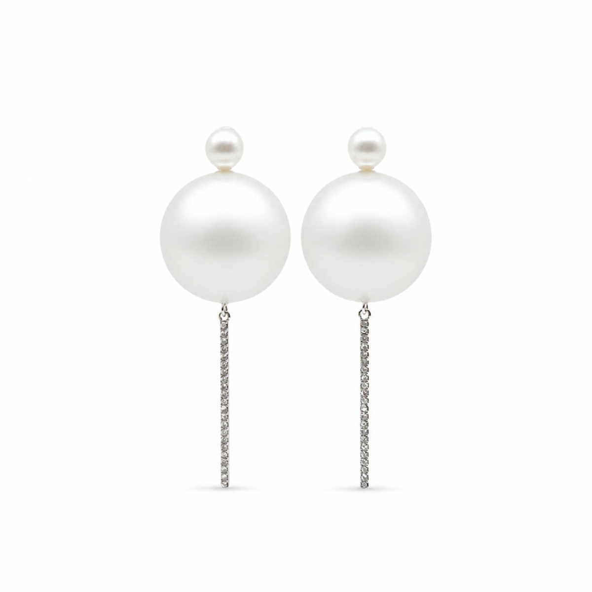 25mmパール&8mmパール2wayピアス シルバー