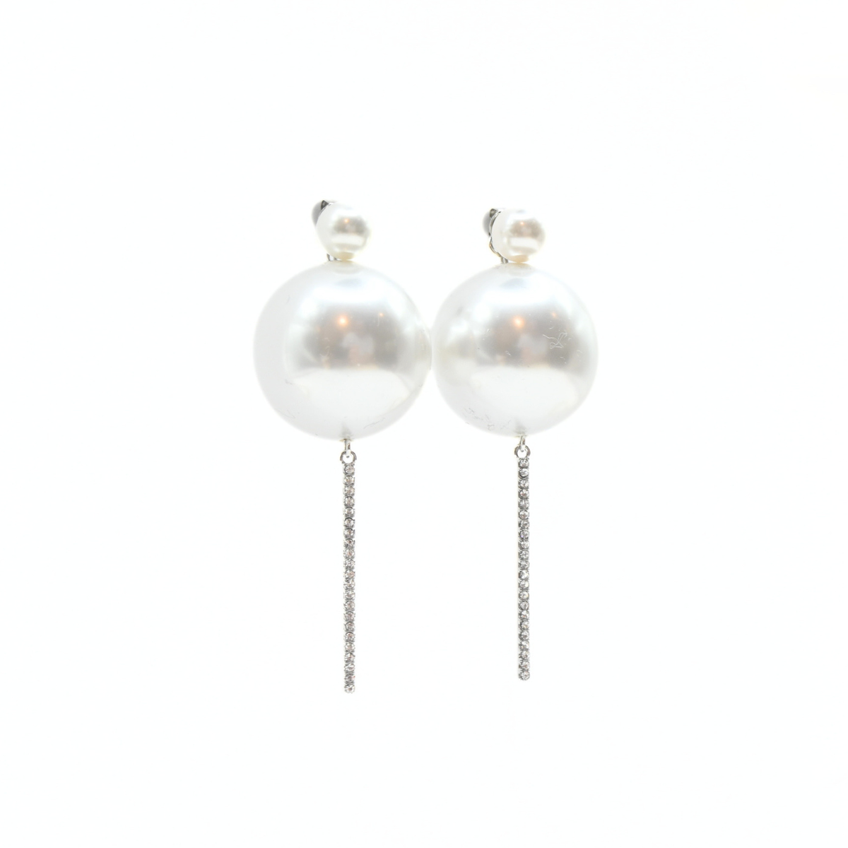 25mmパール&8mmパール2wayピアス シルバー