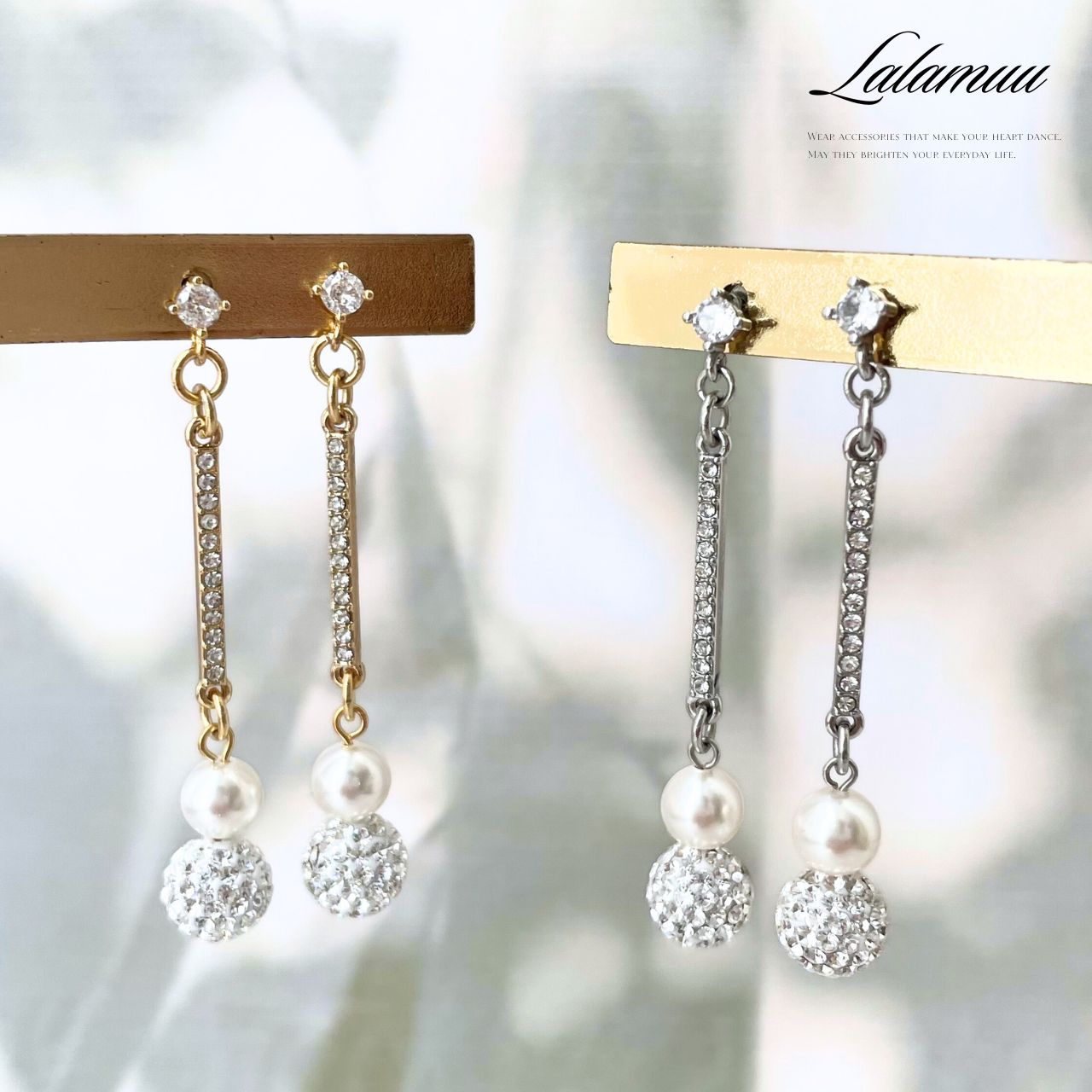 ♡ハンドメイド♡ビジューピアスイヤリング天秤座 ACKERMAN定番】アシンメトリー天秤⚖️ピアス/イヤリング ピアス