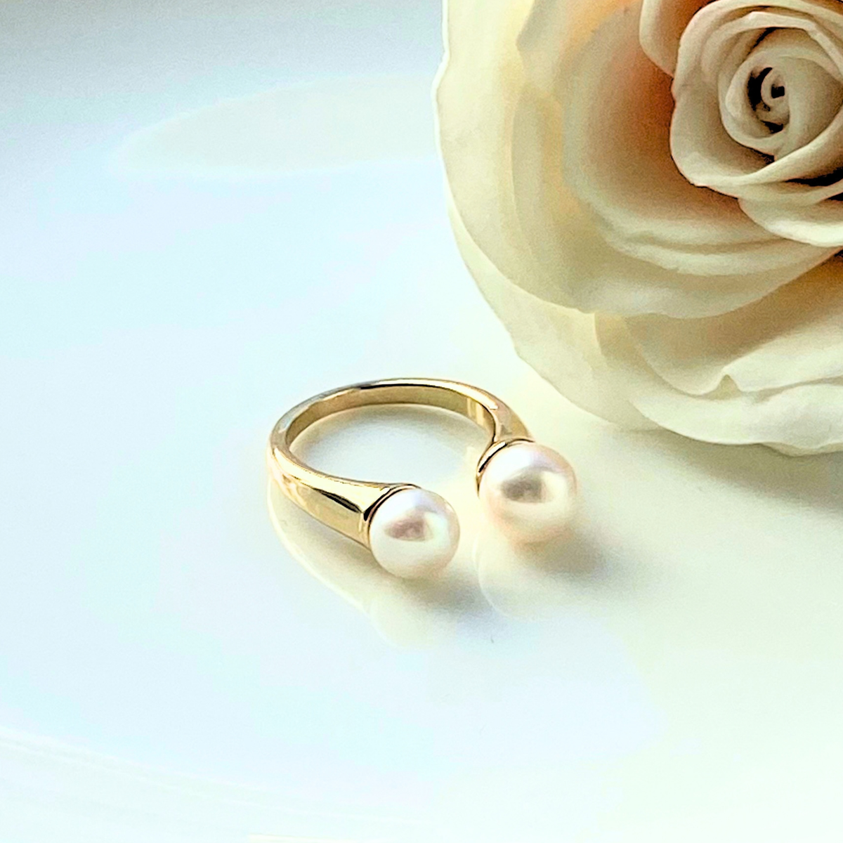 あこやパール7mm×8mmフォークリング