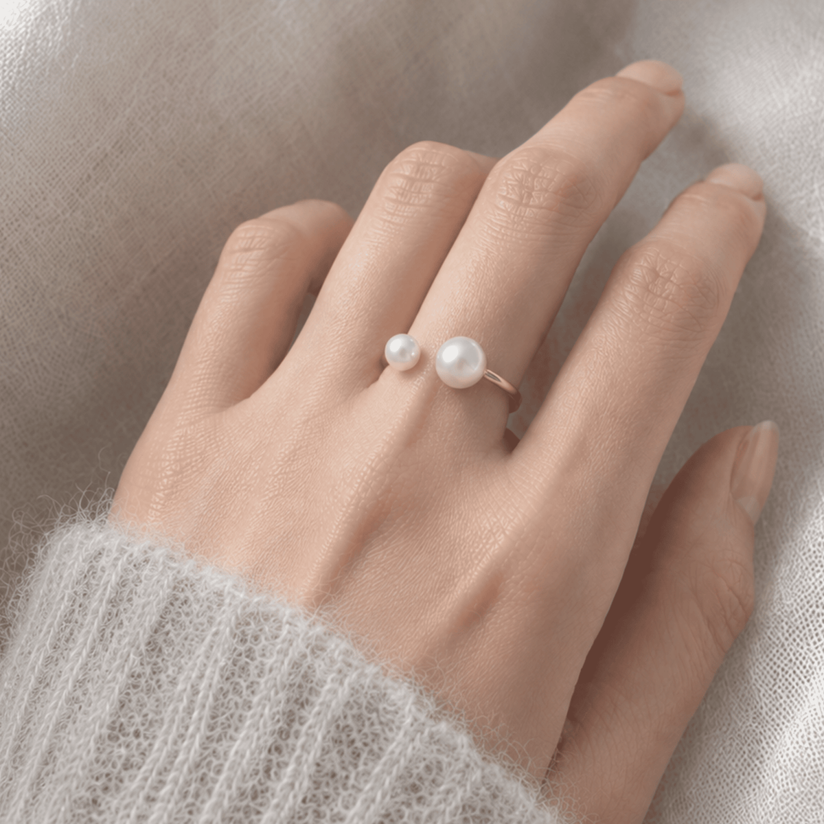 あこやパール7mm×8mmフォークリング