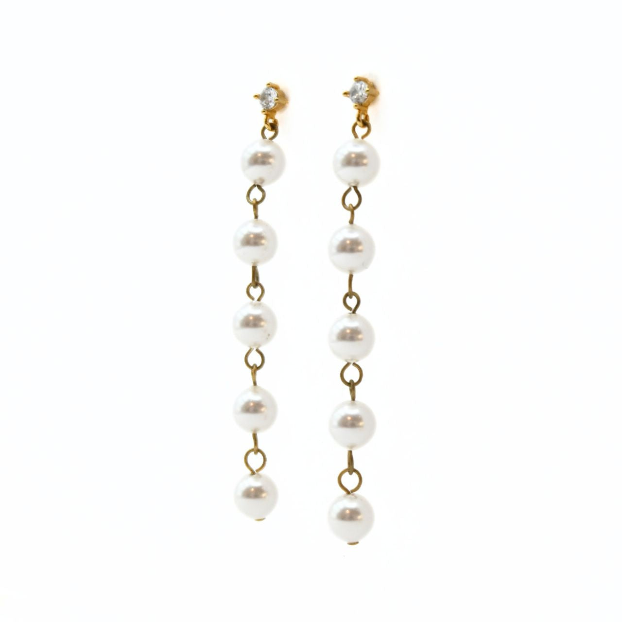 5連6mmパールピアス