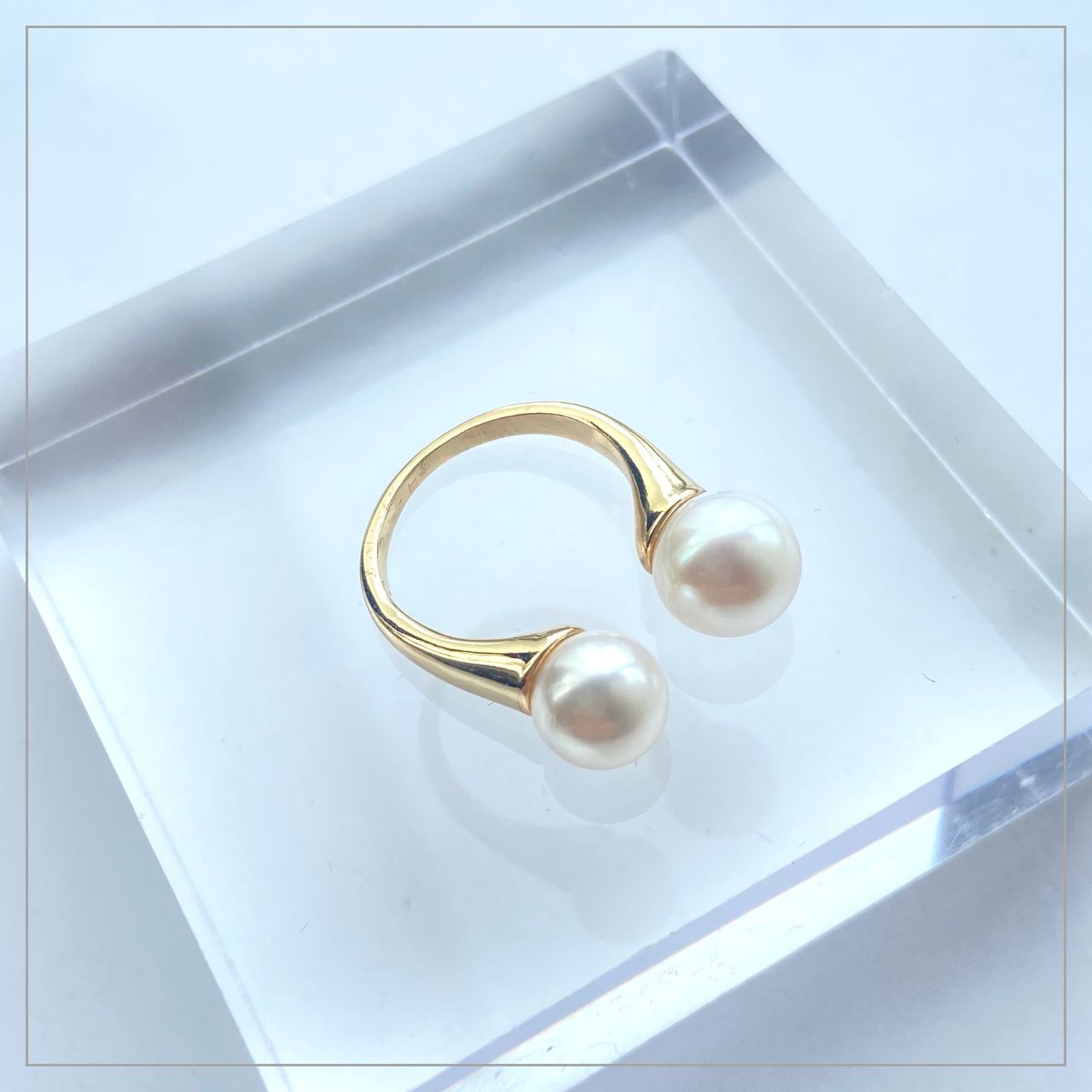 あこやパール7mm×8mmフォークリング