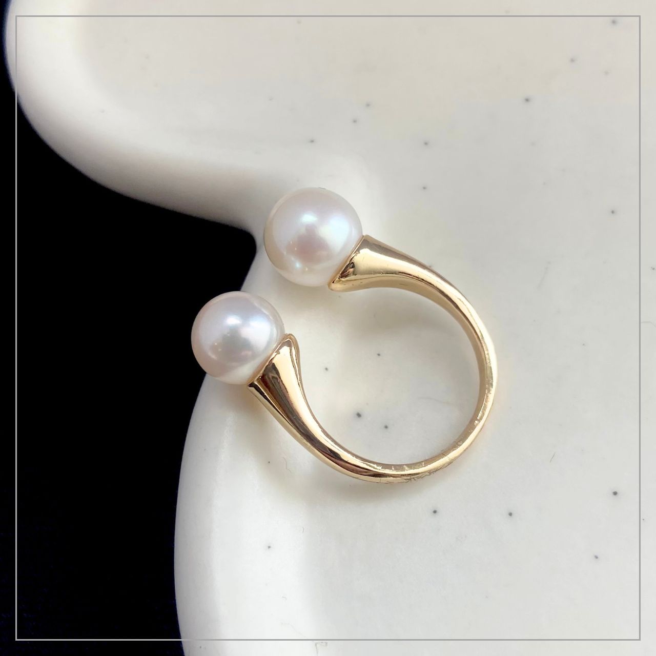 あこやパール7mm×8mmフォークリング