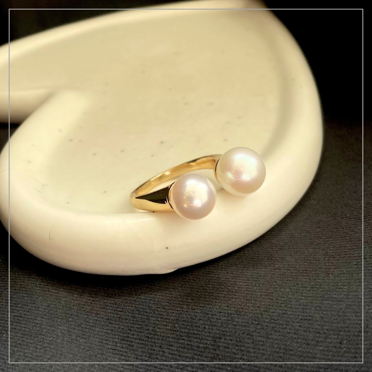 あこやパール6mm×8mmフォークリング