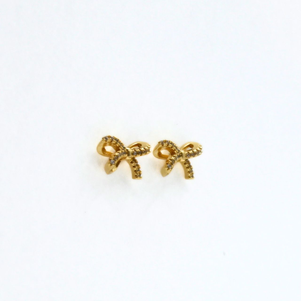 ジルコニアリボン2wayパールピアス – ハンドメイドピアス