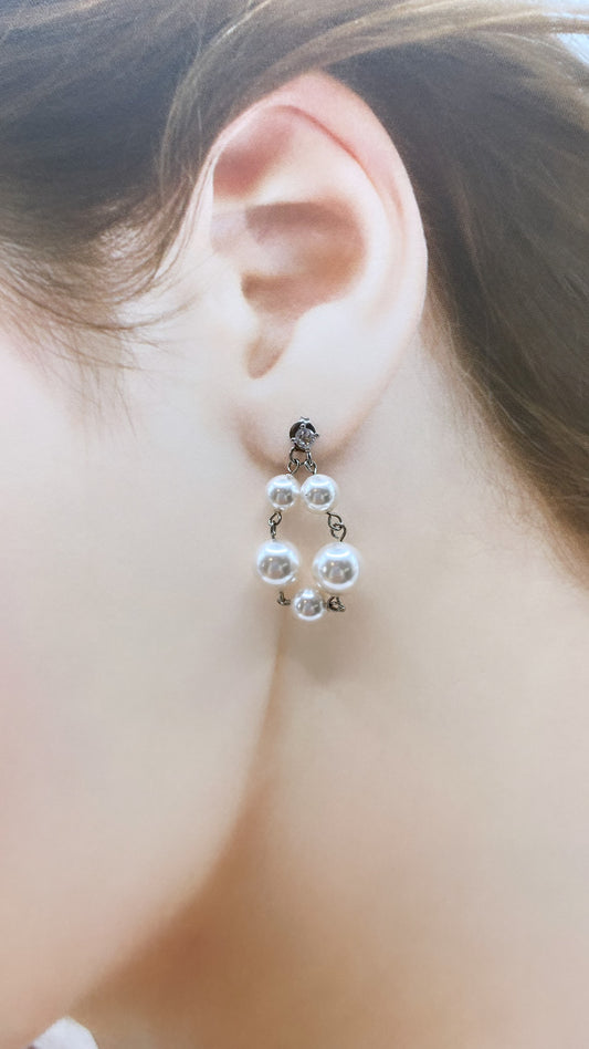 6mm×8mm 진주 지르코니어링 피어싱 #17