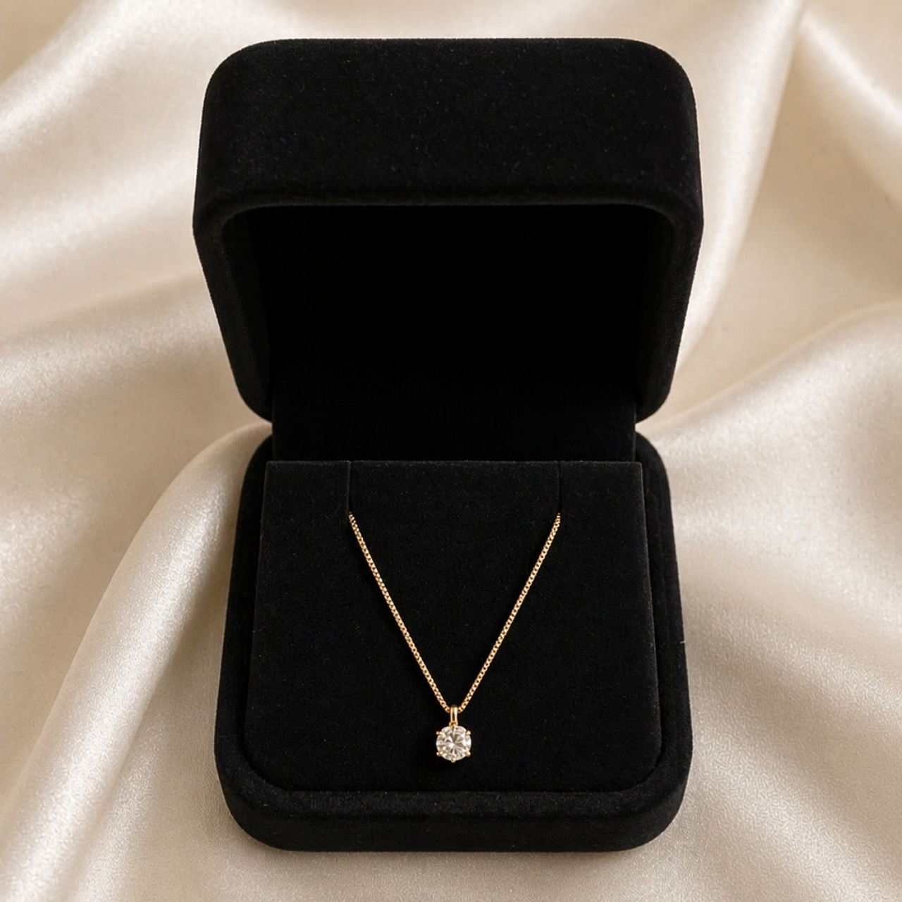 K18 0.03ct ナチュラルブラウンダイヤモンドネックレス