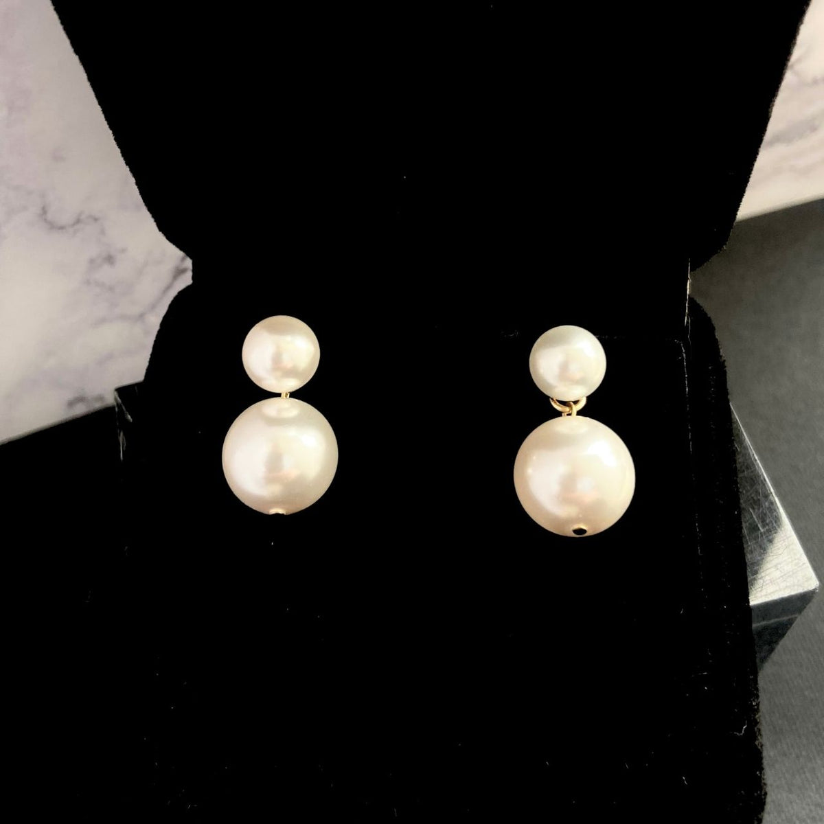 2way 2連パール12mm×6mmピアス