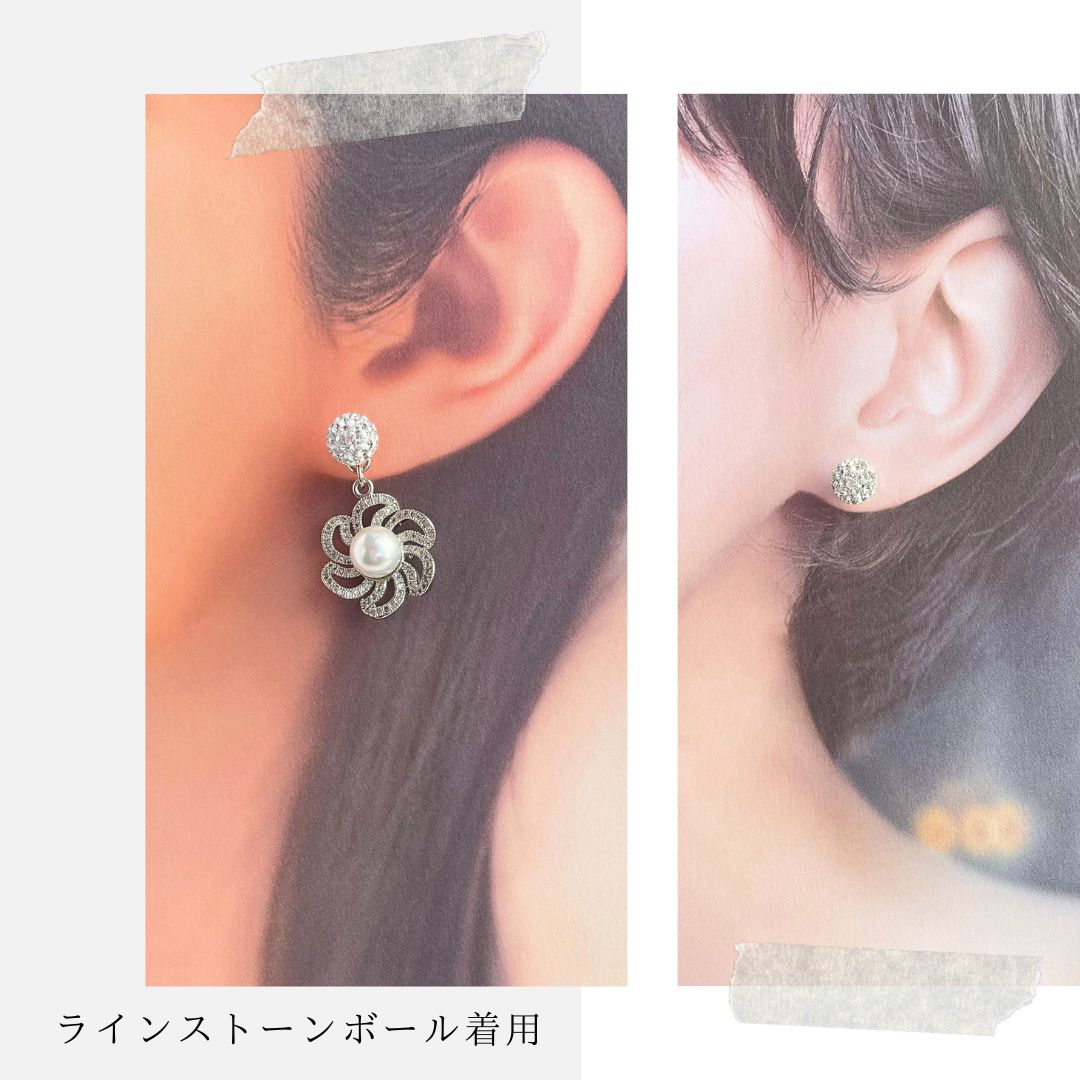 【ピアス&ネックレスセット】4wayフラワーピアス&フラワーネックレス