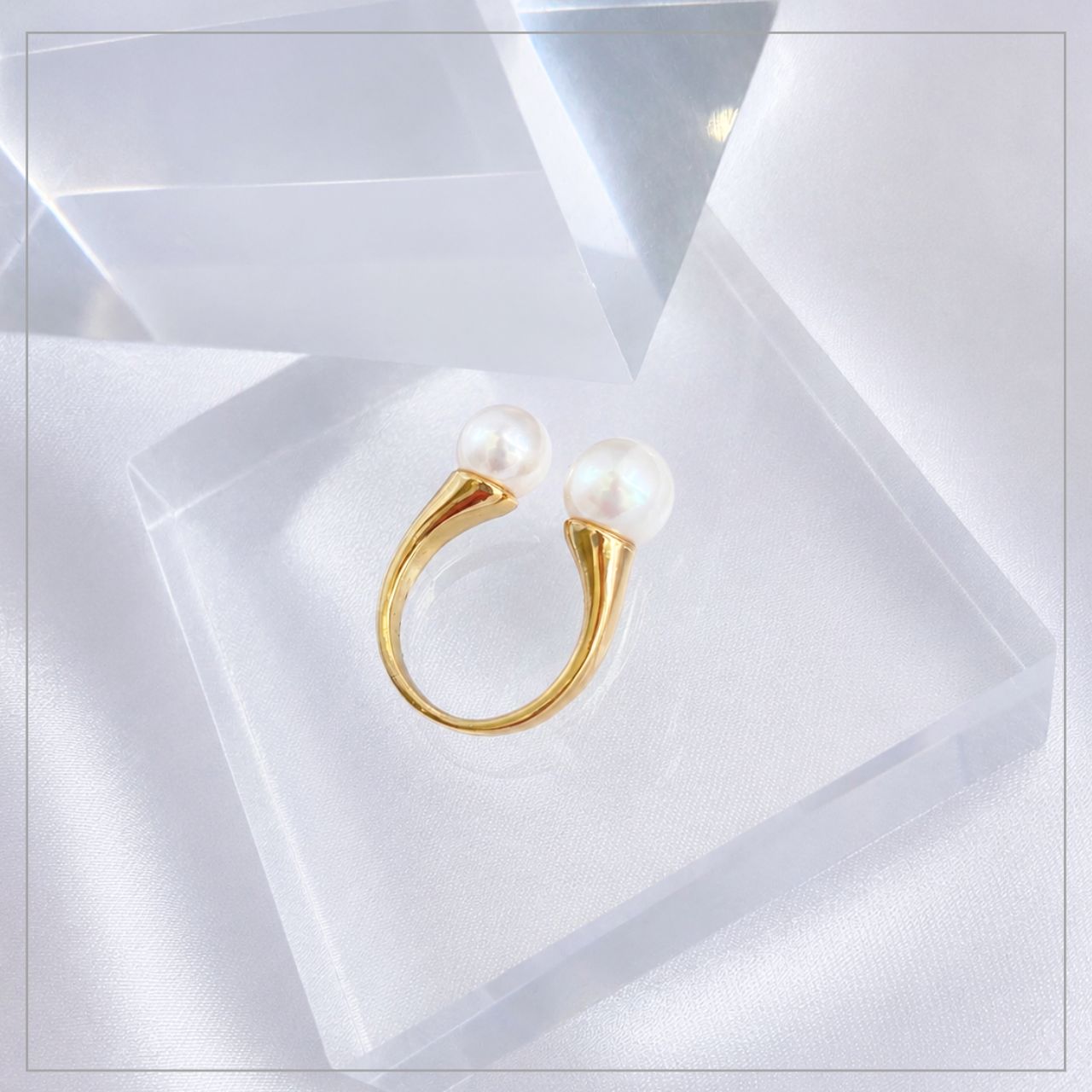 あこやパール6mm×8mmフォークリング