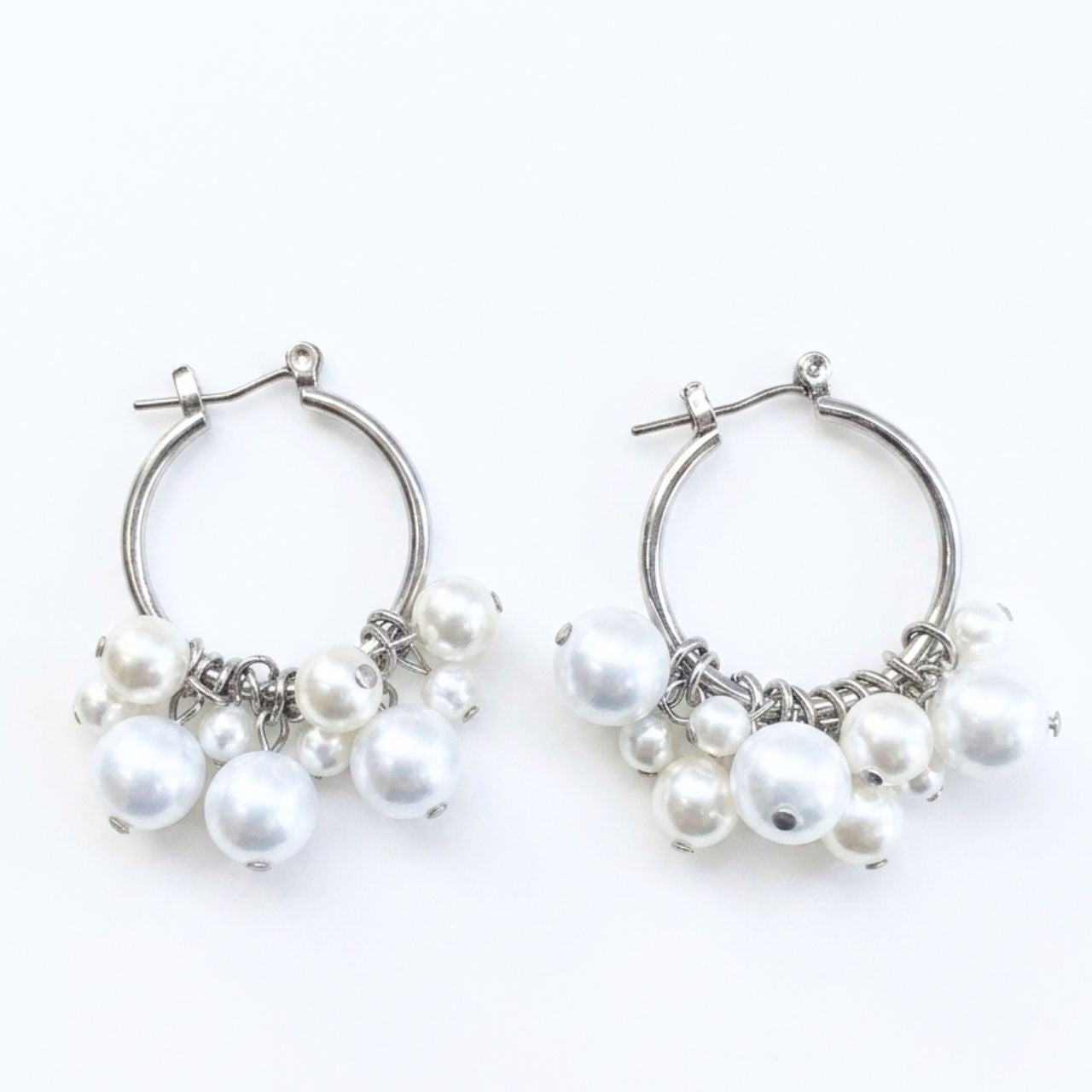 バブルパールループピアス