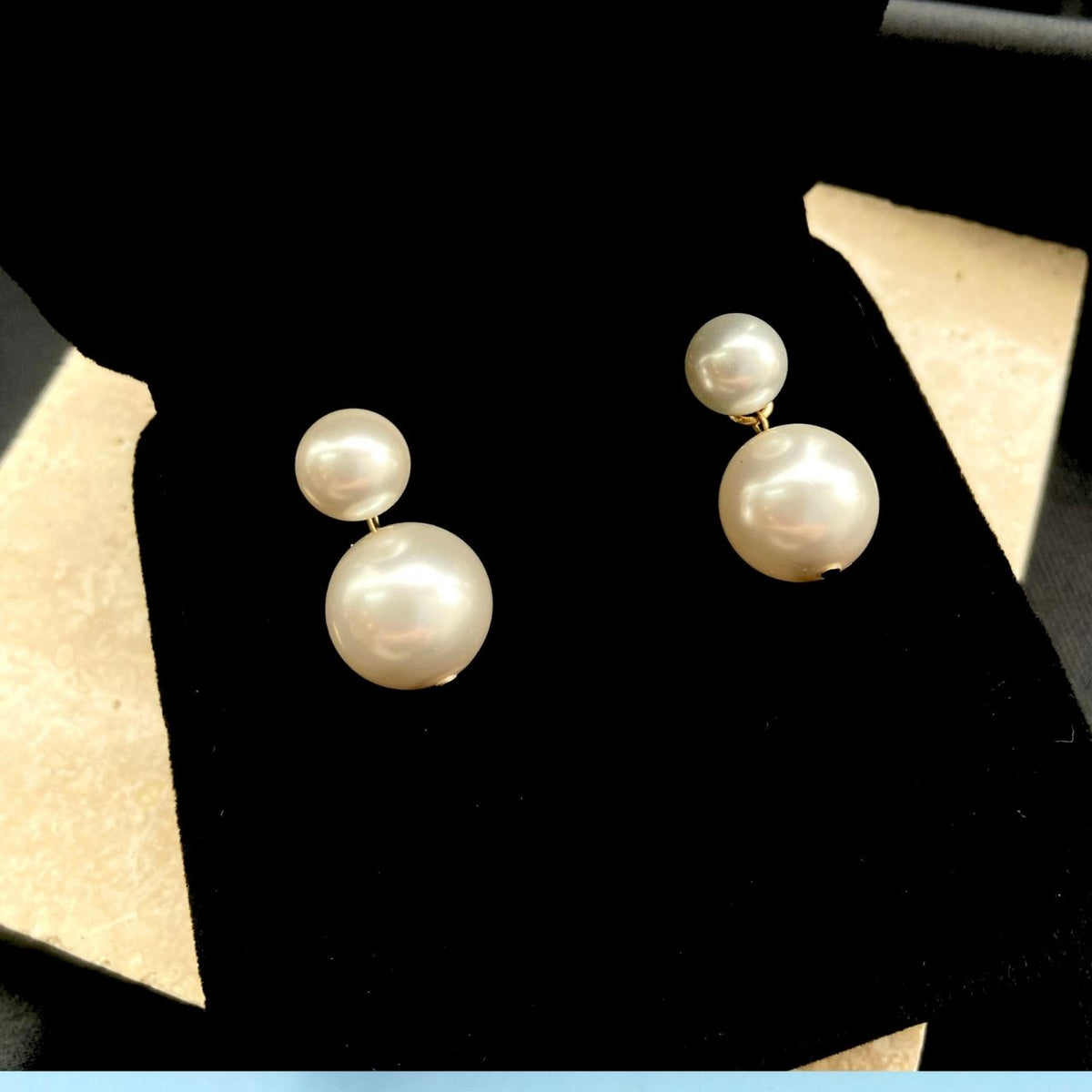 2way 2連パール12mm×6mmピアス