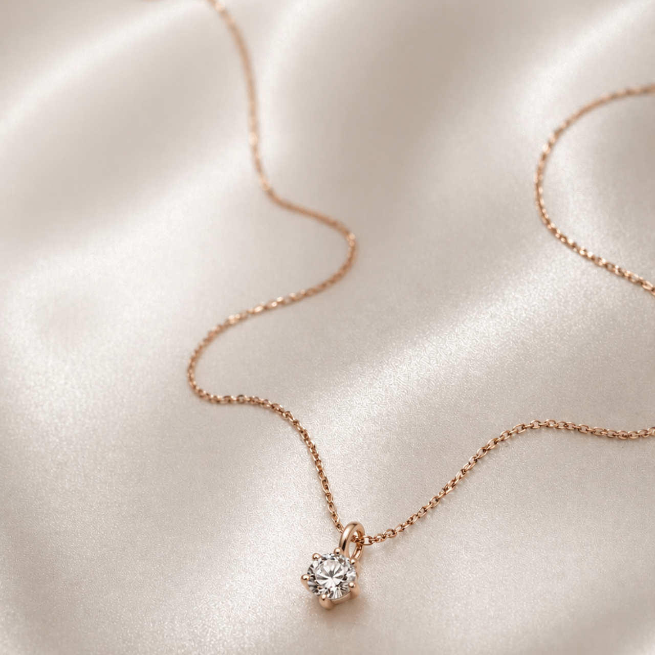 K18 0.03ct ナチュラルブラウンダイヤモンドネックレス