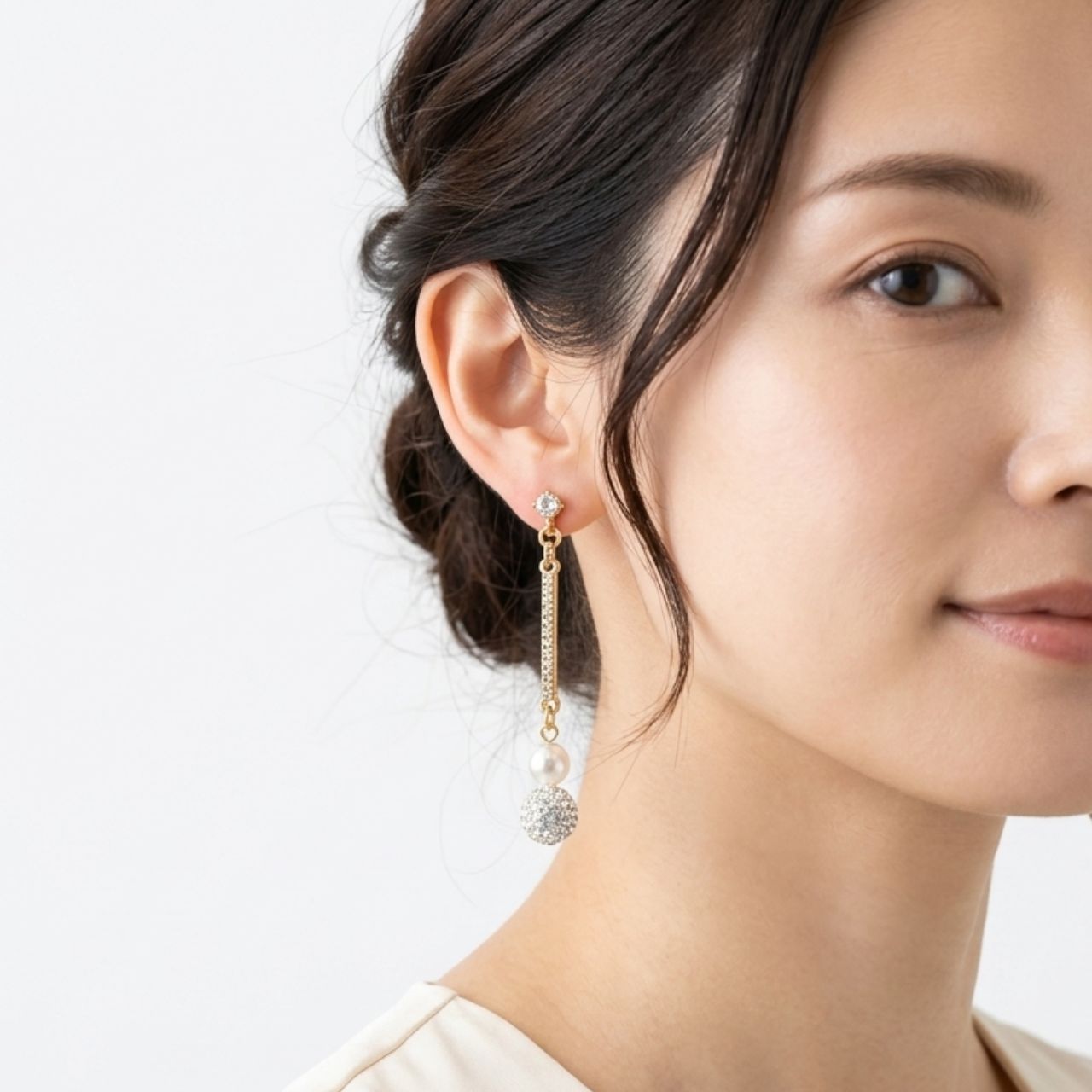 パヴェボールパールピアス