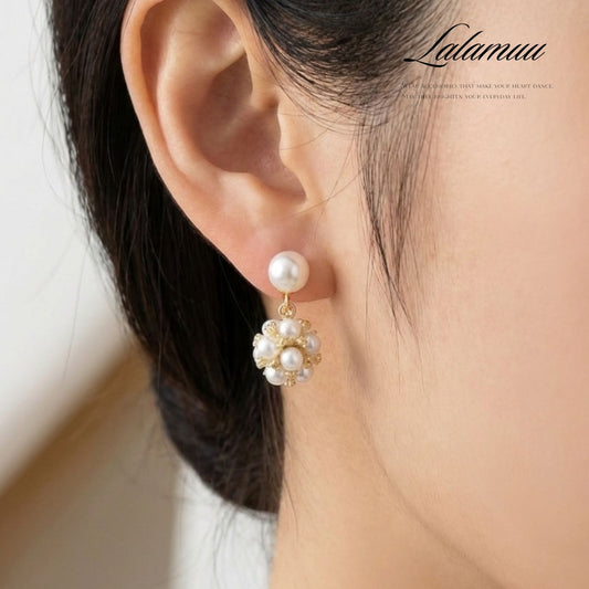 パールレースピアス