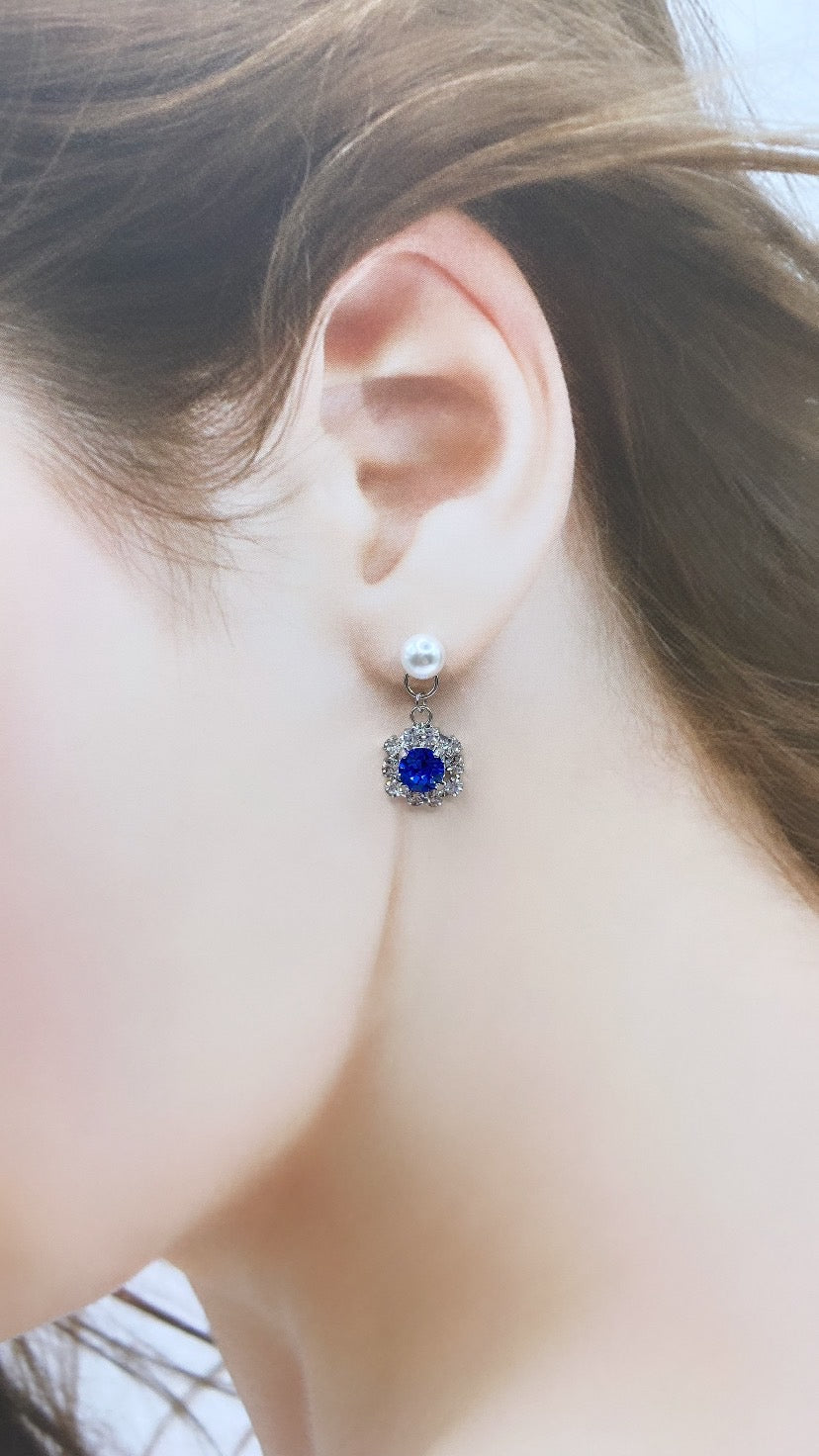 サファイヤバックキャッチピアス#614