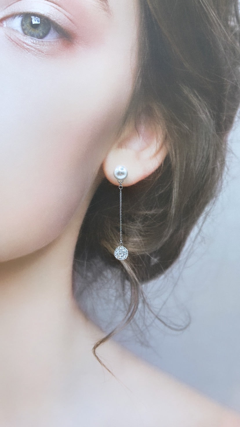 8mmパールバックキャッチピアス#64