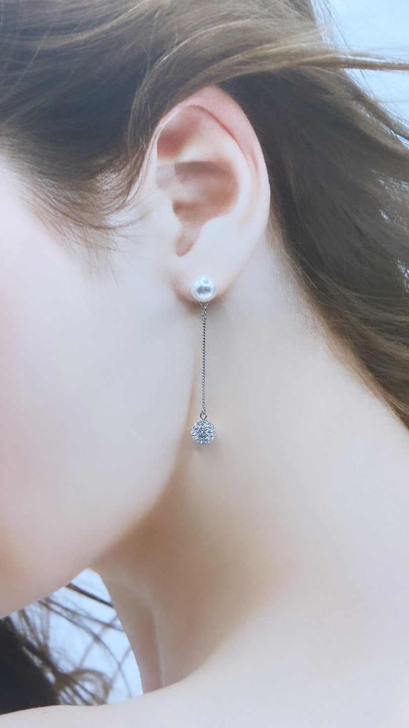 8mmパールバックキャッチピアス#64