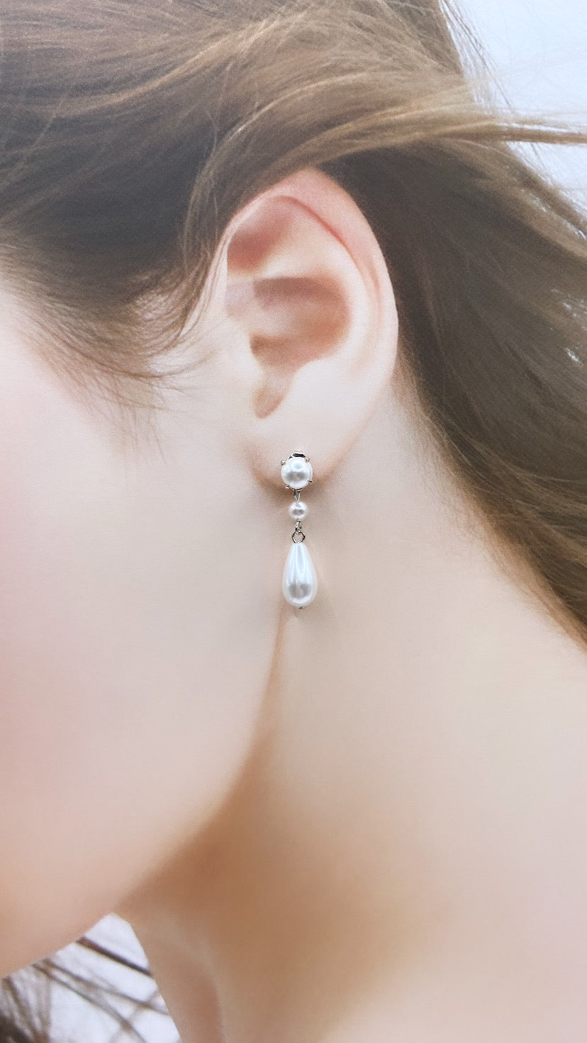 ドロップパールミニバックキャッチピアス#610